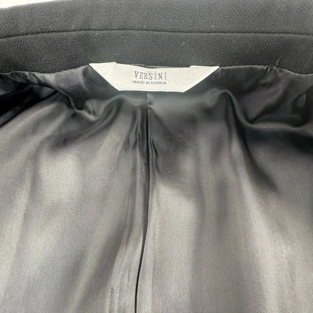 Versini Mens‎ Tuxedo 52L Jacket Black Wool 2 Piece Blazer Pants 53 x 24 Short